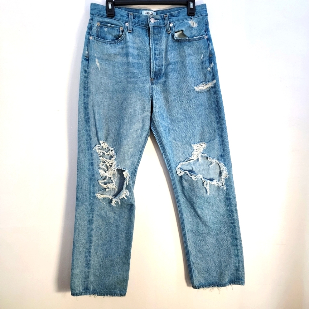 AGOLDE Size 28 Blue Distressed Jeans
